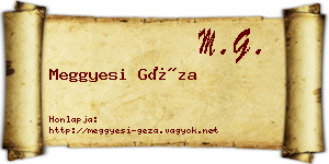 Meggyesi Géza névjegykártya